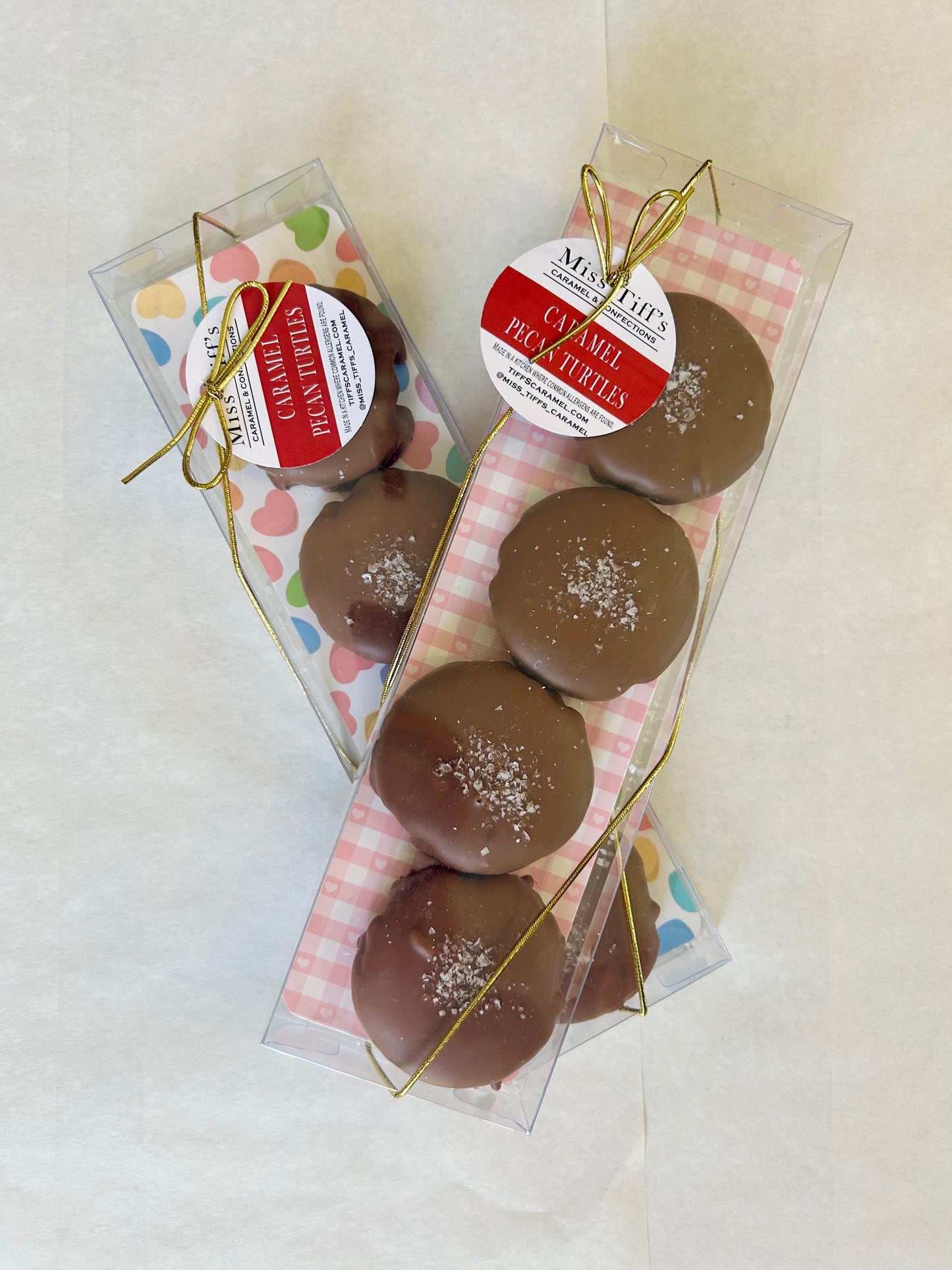 Valentines Chocolate Caramel Pecan Turtles