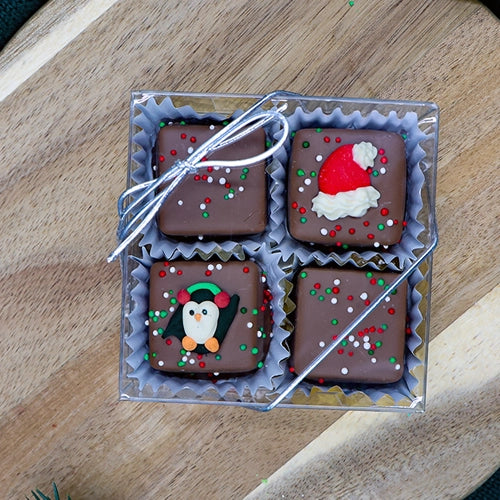 Christmas Chocolate Caramel Squares