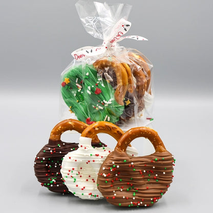 Christmas Caramel Chocolate Pretzels